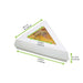 Boite pâtissière triangulaire carton blanc avec couvercle à fenêtre  155x130mm H45mm - 200Pcs