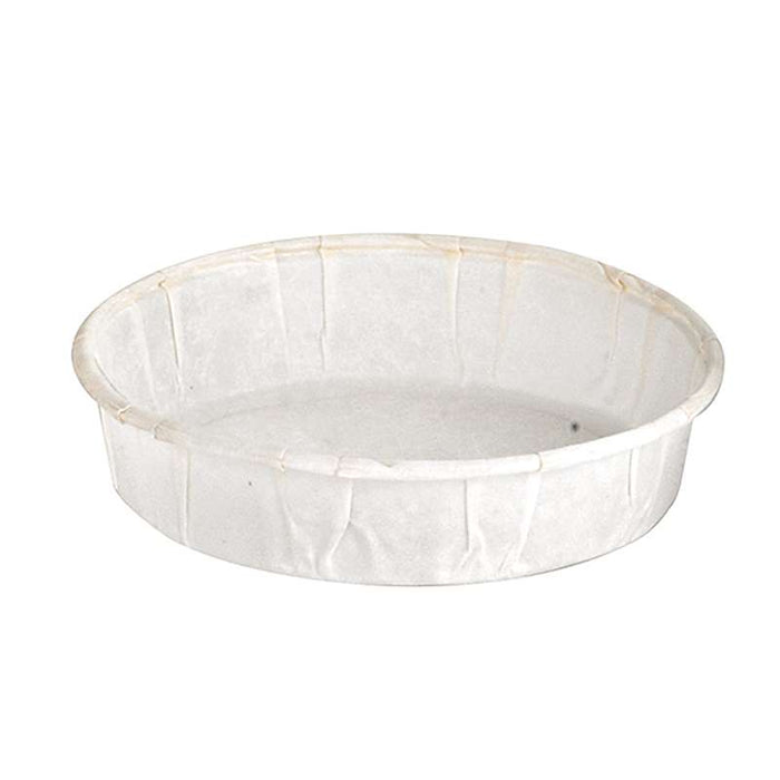 Ramequin à sauce en papier plissé blanc, format bas Ø57mm H30mm 30ml - 5000Pcs