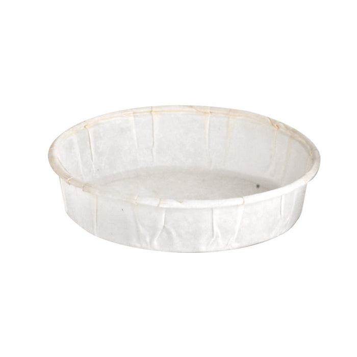 Ramequin à sauce en papier plissé blanc, format bas Ø57mm H30mm 30ml - 5000Pcs