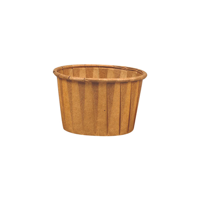 Pot plissé en papier kraft avec boîte distributrice Ø54mm H35mm 60ml - 5000Pcs