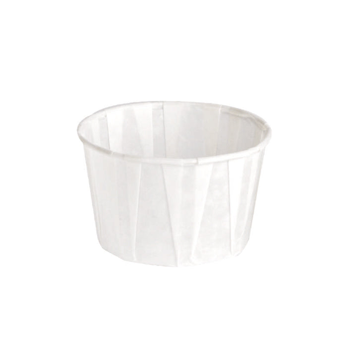 Pot papier plissé blanc   H26mm 75ml - 5000Pcs