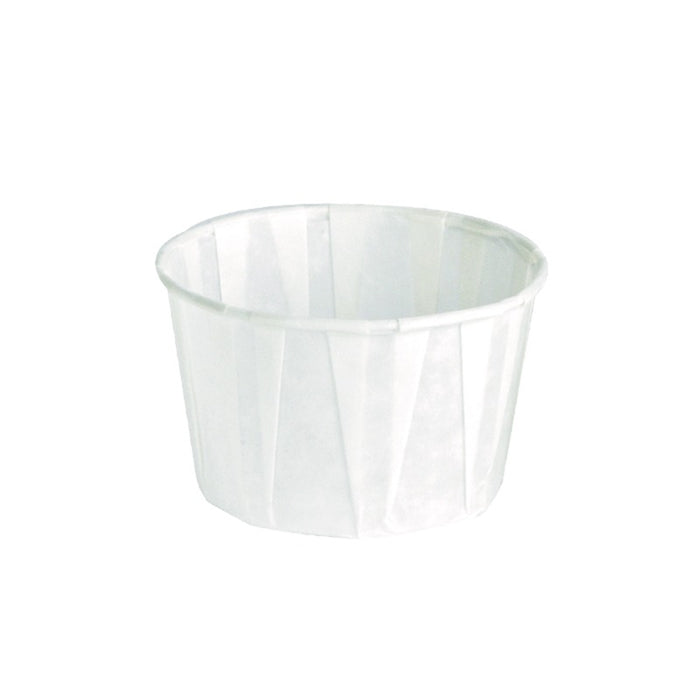 Pot papier plissé blanc   H26mm 75ml - 5000Pcs