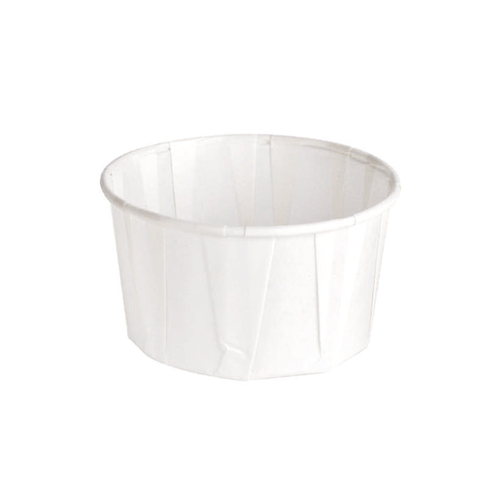 Pot papier plissé blanc  H40mm 95ml - 5000Pcs