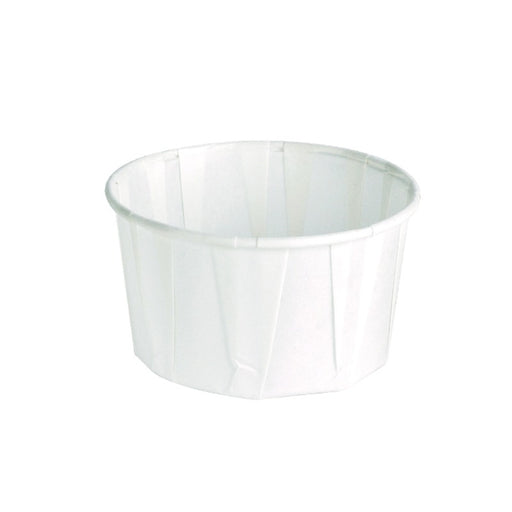 Pot papier plissé blanc  H40mm 95ml - 5000Pcs
