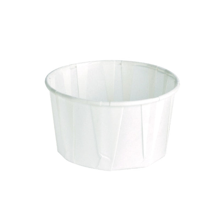 Pot papier plissé blanc  H40mm 95ml - 5000Pcs