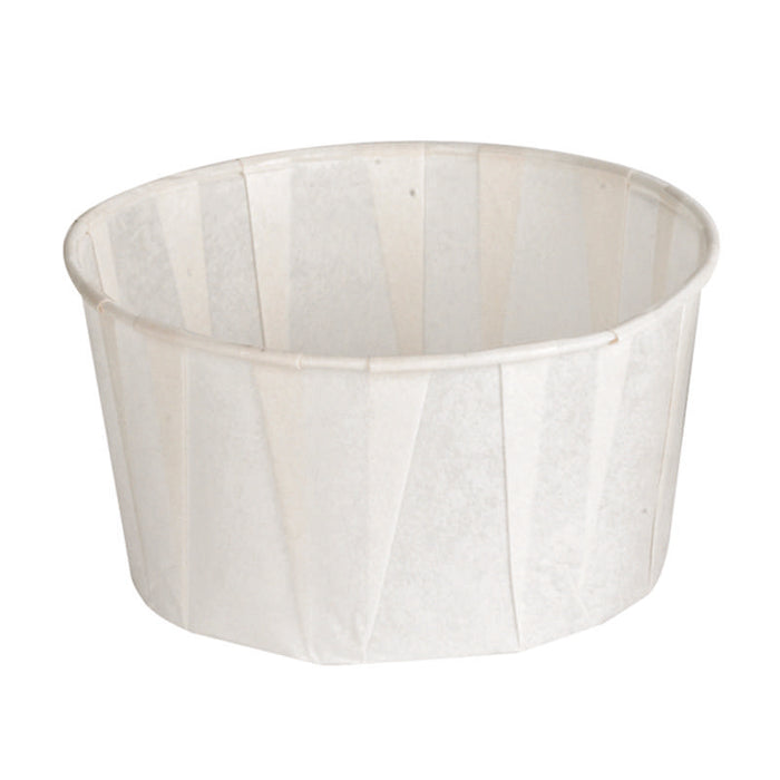 Pot papier plissé blanc  H40mm 150ml-5000Pcs