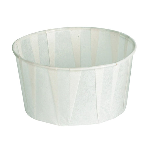 Pot papier plissé blanc  H40mm 150ml-5000Pcs