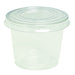 Pot plastique PET transparent avec couvercle dôme et trou   H85mm 200ml - 500Pcs