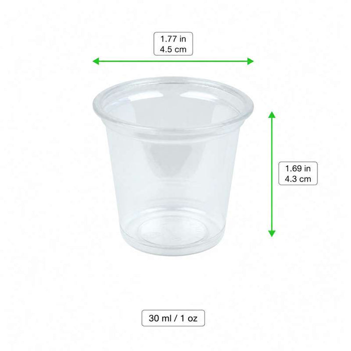 Pot plastique PET transparent  H43mm 30ml-5000Pcs