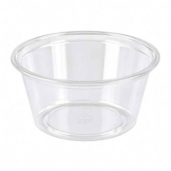 Pot rond à sauce en PET transparent Ø62mm H32mm 60ml - 2500Pcs