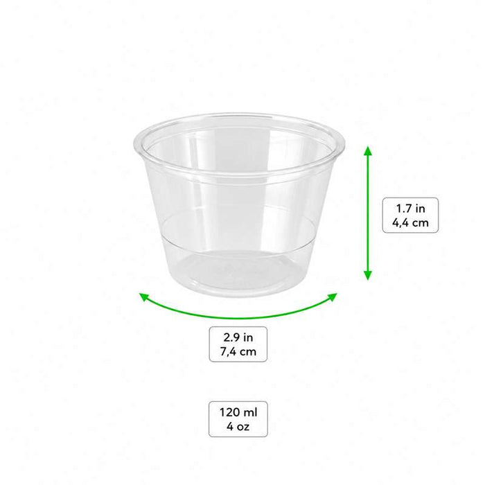 Pot plastique PET transparent   H44mm 120ml-2500Pcs