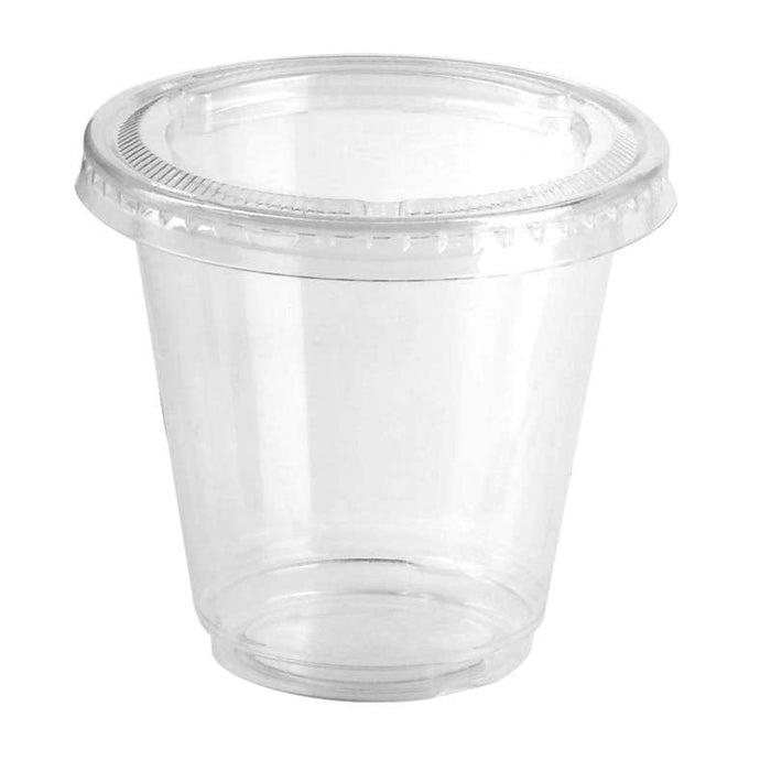 Coupe dessert transparente avec couvercle plat Ø74mm H62mm 165ml - 1200Pcs