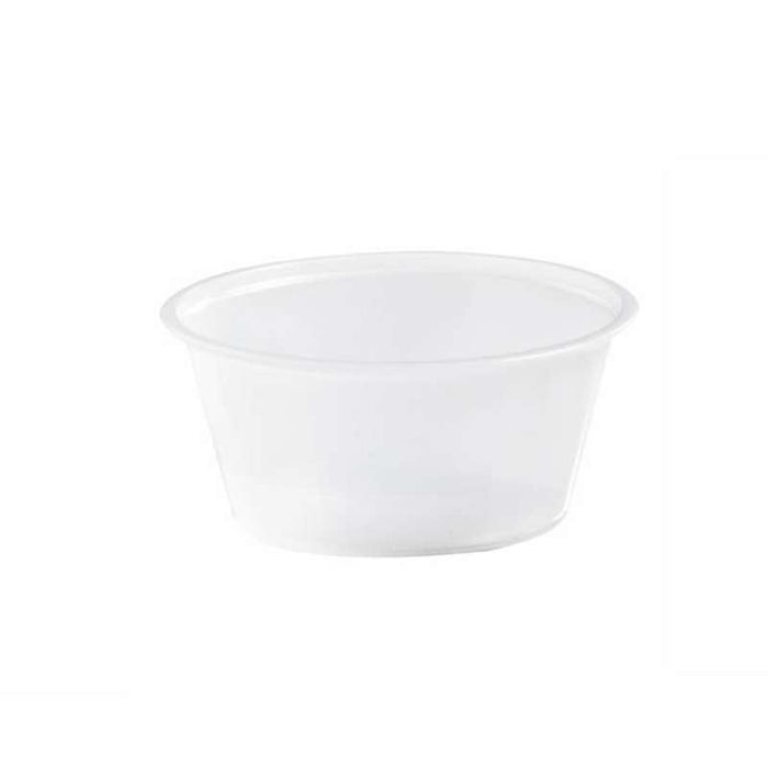 Pot plastique PS translucide rond   H32mm 80ml - 2500Pcs