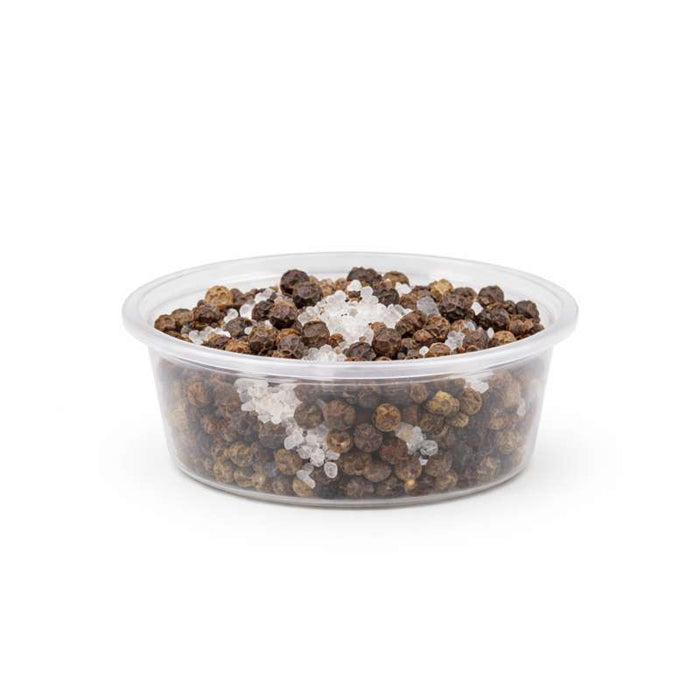 Pot plastique PS translucide rond   H32mm 80ml - 2500Pcs