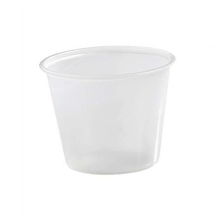 Pot plastique PS translucide rond   H59mm 150ml - 2500Pcs