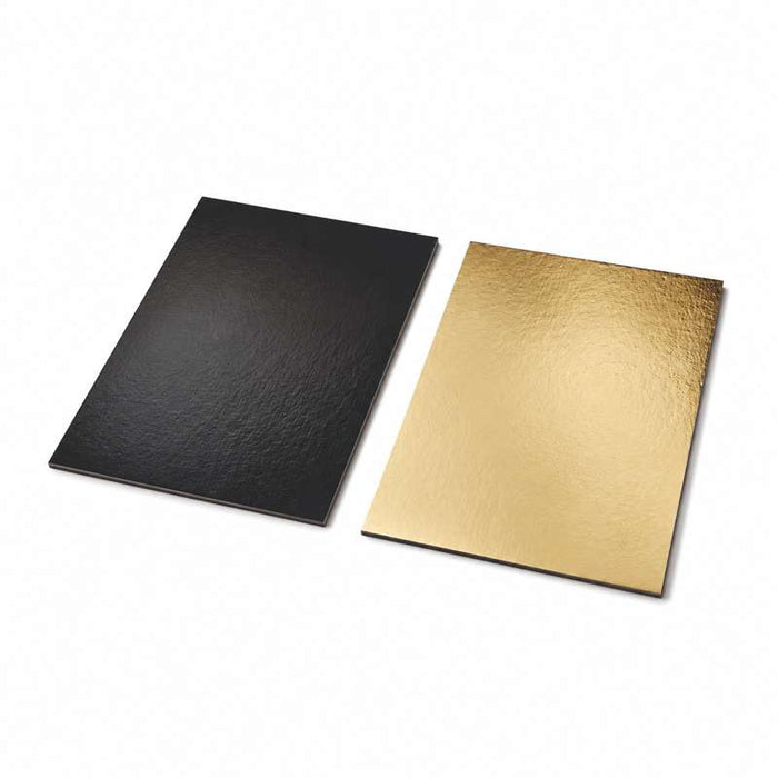 Plaque carton rectangulaire double face or noir  300x400mm-25Pcs