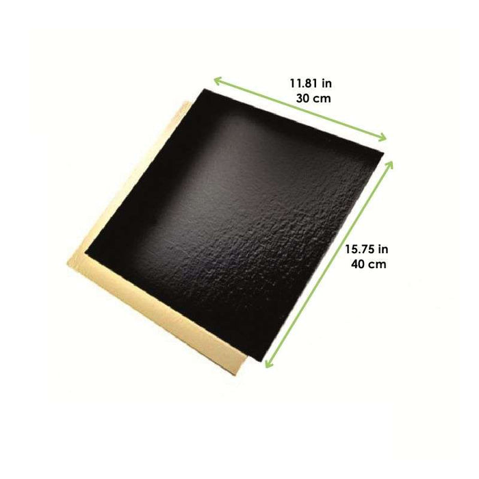 Plaque carton rectangulaire double face or noir  300x400mm-25Pcs