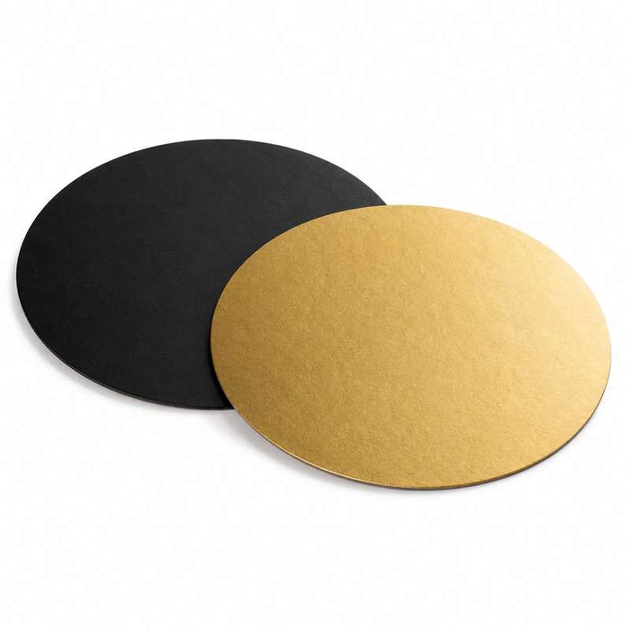 Disque en carton or et noir double face Ø200mm - 100Pcs