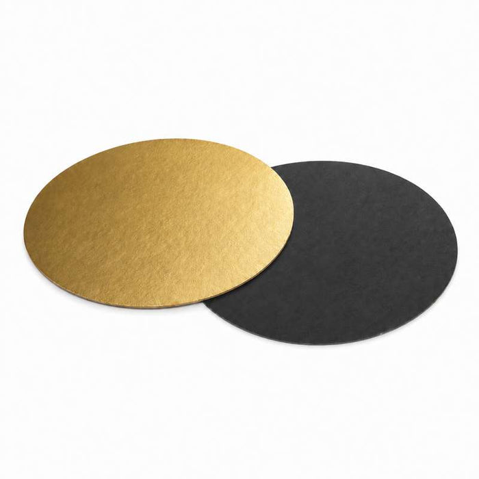 Rond en carton double face or et noir Ø220mm - 100Pcs