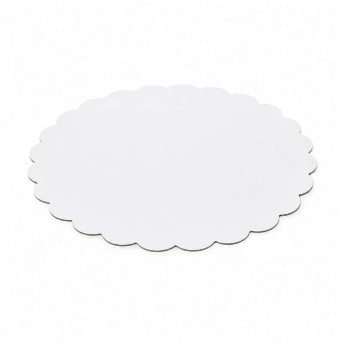 Rond festonné carton blanc-250Pcs