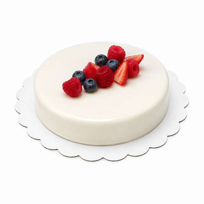 Rond festonné carton blanc-250Pcs