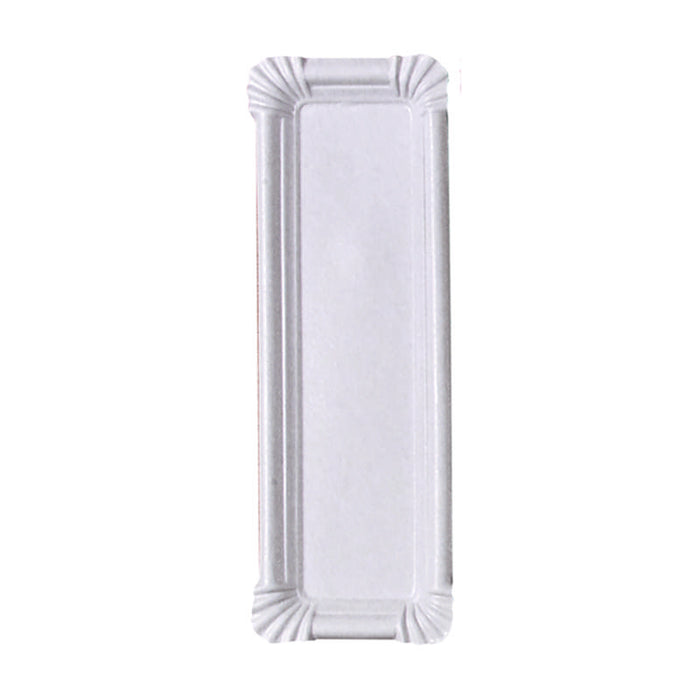Assiette rectangulaire en carton recyclé blanc  230x80mm-2000Pcs