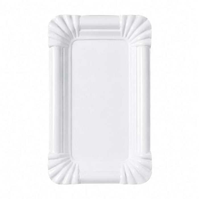 Assiette rectangulaire en carton blanc 160x105mm-2000Pcs
