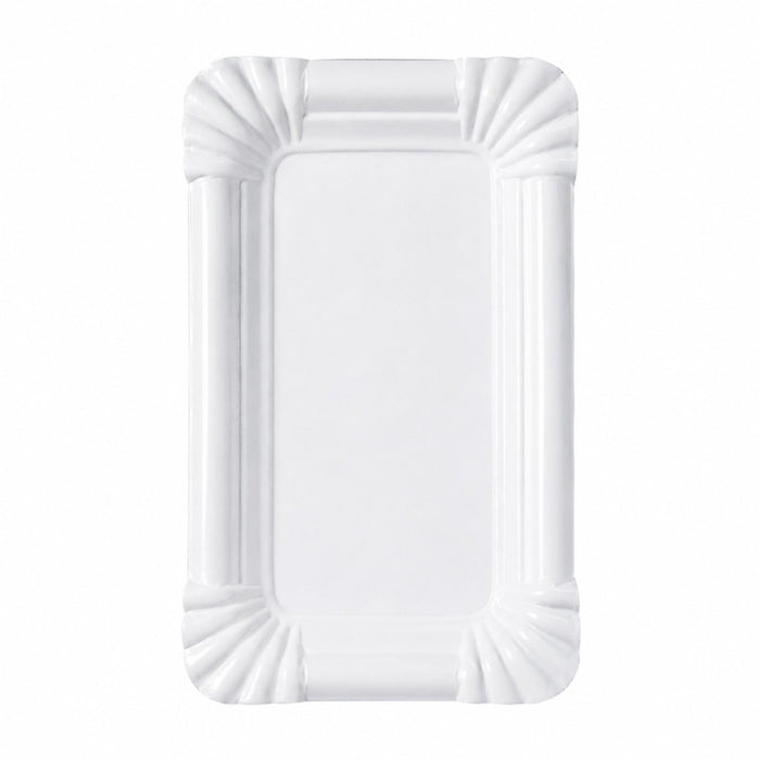 Assiette rectangulaire en carton blanc 160x105mm-2000Pcs
