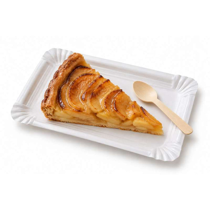 Assiette rectangulaire en carton recyclé blanc  175x110mm-2500Pcs