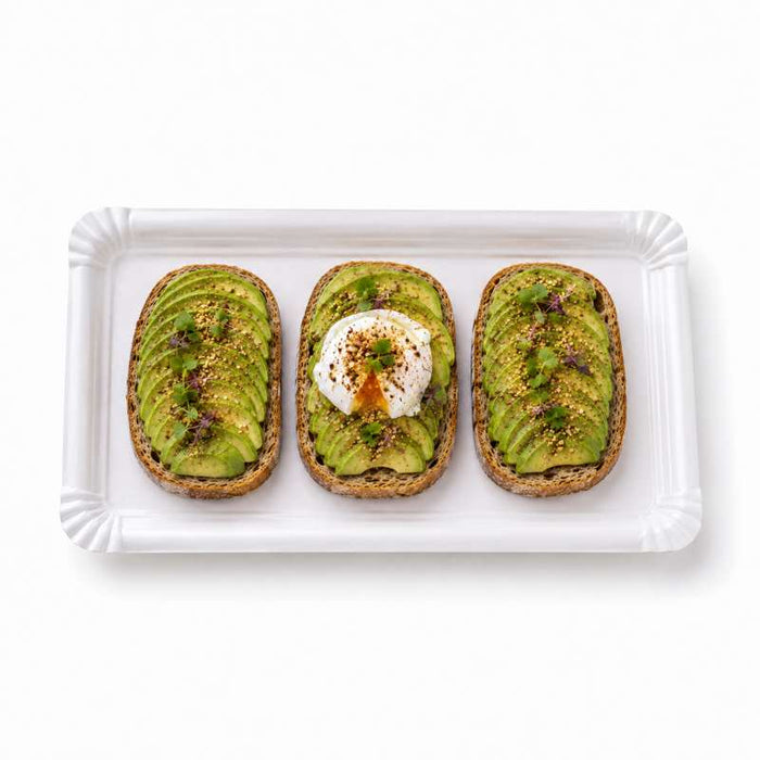 Assiette rectangulaire en carton blanc 130x200mm-1500Pcs
