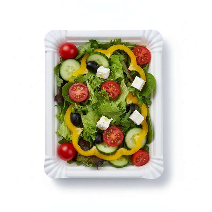Assiette rectangulaire en carton vierge blanc 225gsm 200x165mm-1000Pcs