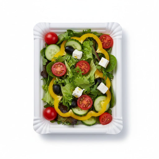 Assiette rectangulaire en carton vierge blanc 225gsm 200x165mm-1000Pcs
