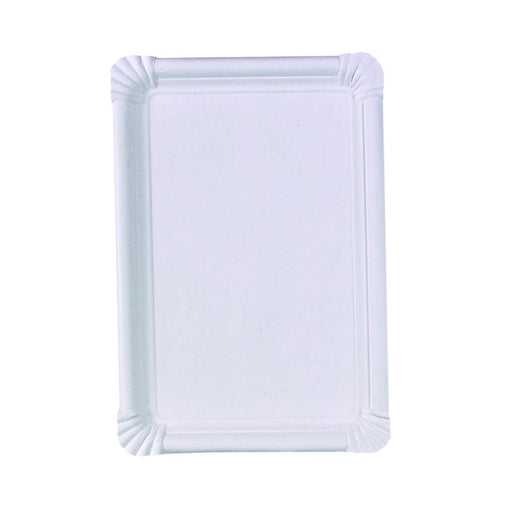 Assiette rectangulaire en carton blanc 260x180mm-500Pcs