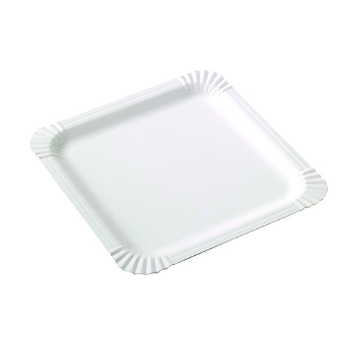 Assiette carrée en carton blanc  210x210mm H0,2mm-500Pcs