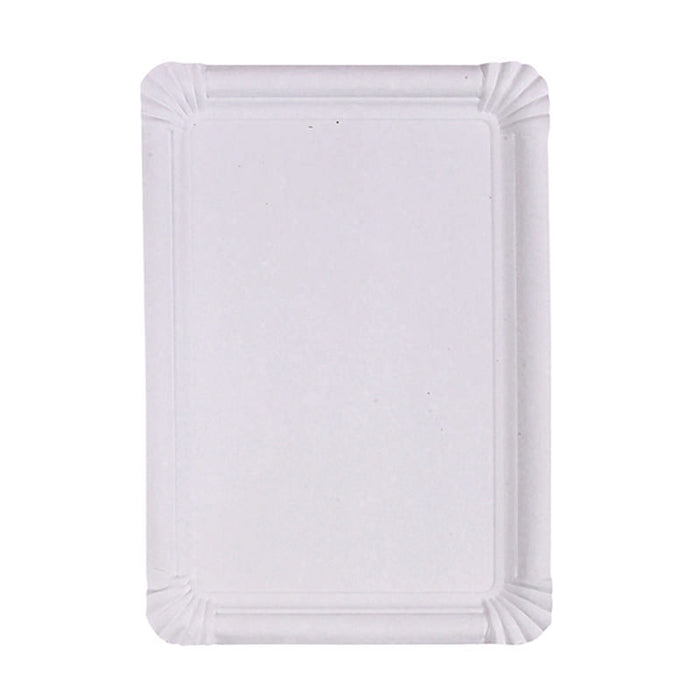 Assiette rectangulaire en carton blanc 330x230mm-250Pcs