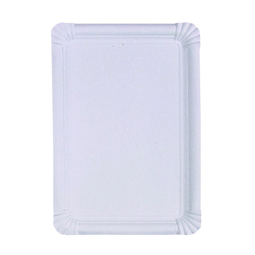 Assiette rectangulaire en carton blanc 330x230mm-250Pcs