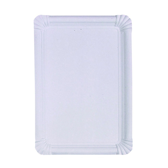 Assiette rectangulaire en carton blanc 330x230mm-250Pcs