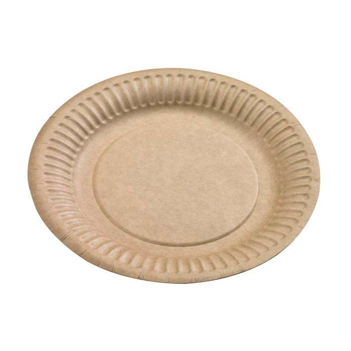 Assiette ronde en carton brun  H11mm-2000Pcs