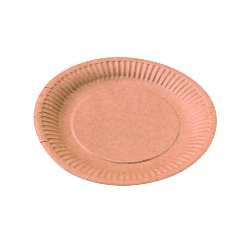 Assiette ronde en carton brun   H11mm-900Pcs