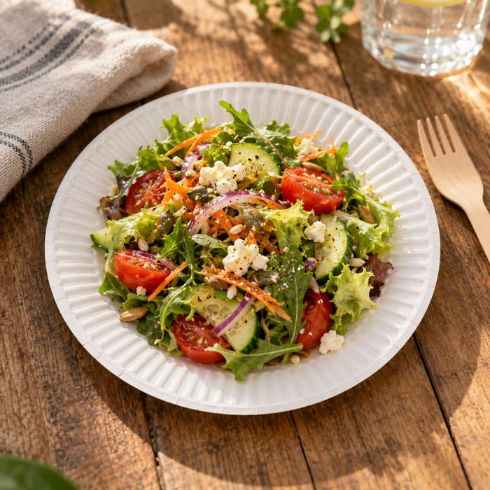 Assiette en carton blanc ronde Ø180mm - 1000Pcs