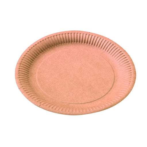 Assiette ronde en carton brun   H15mm-900Pcs
