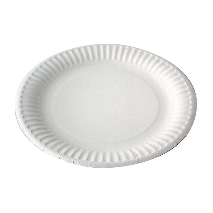 Assiette en carton blanc ronde Ø230mm - 1000Pcs