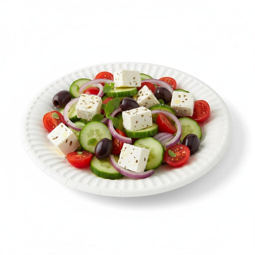 Assiette ronde en carton blanc   H20mm-500Pcs
