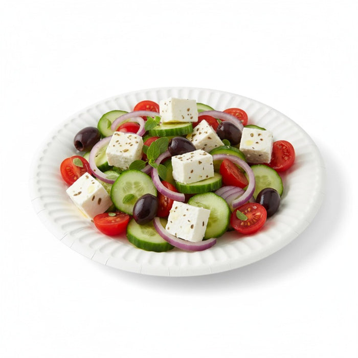 Assiette ronde en carton blanc   H20mm-500Pcs