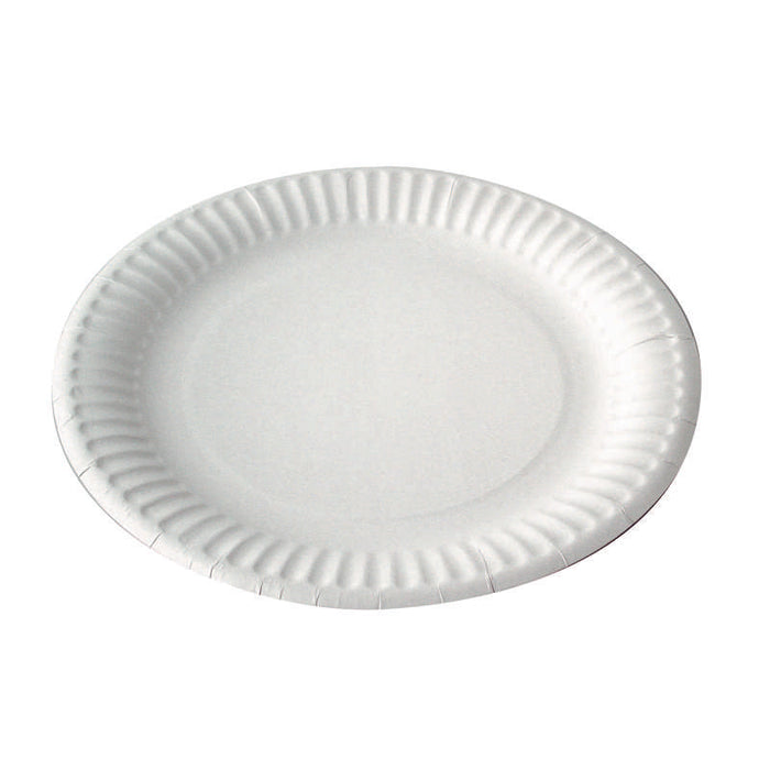 Assiette ronde en carton blanc   H25mm-200Pcs