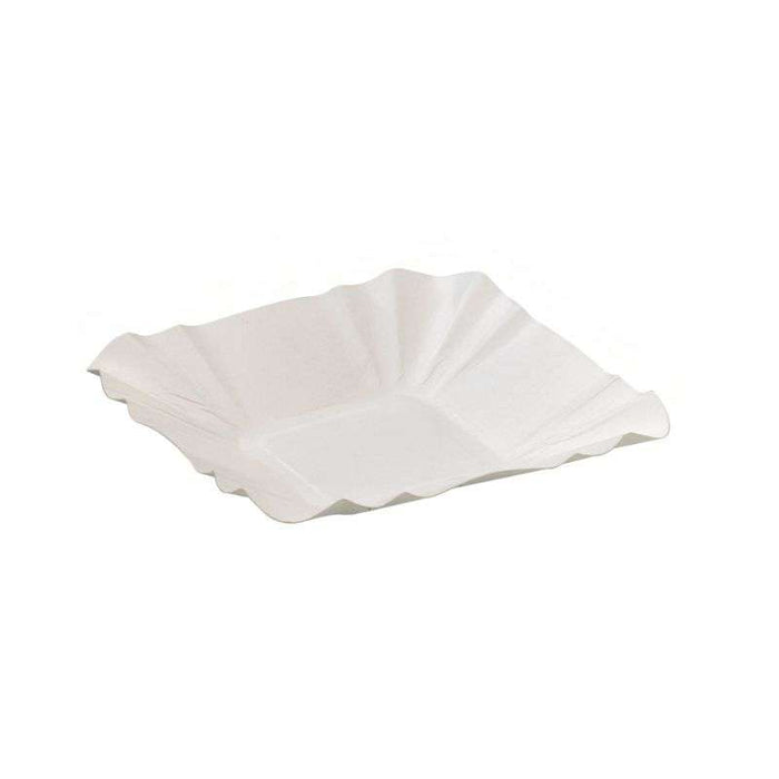 Assiette barque en carton blanc  108x108mm H20mm-2000Pcs