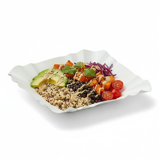 Assiette barque en carton blanc  108x108mm H20mm-2000Pcs