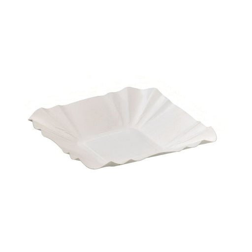 Assiette barque en carton blanc  108x108mm H20mm-2000Pcs