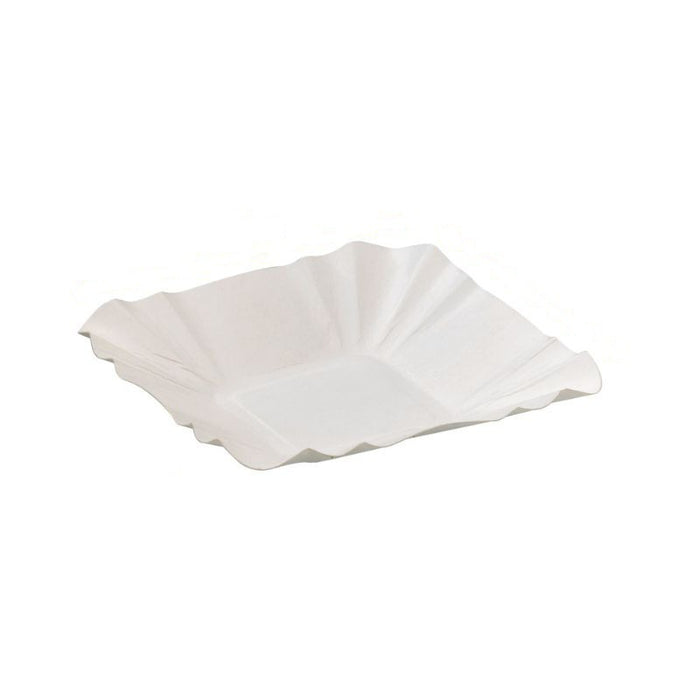 Assiette barque en carton blanc  108x108mm H20mm-2000Pcs