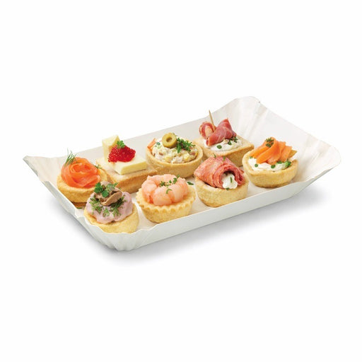 Assiette barque en carton blanc  180x120mm H50mm-1000Pcs